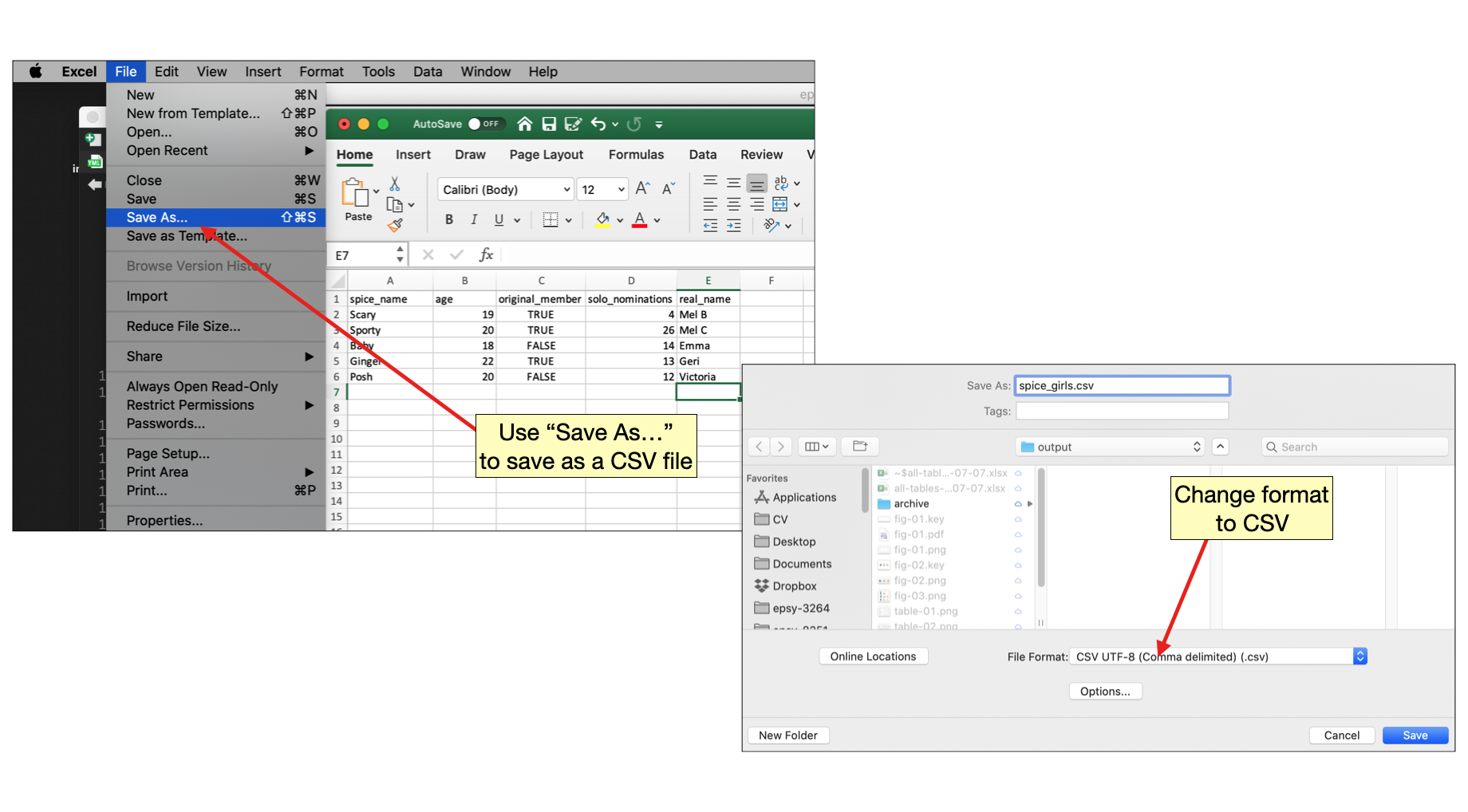 Export or save your data using the CSV file format. In Google Sheets, you can download the data as a CSV file.